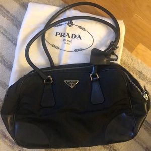 Vintage Prada Nylon and Leather Bag